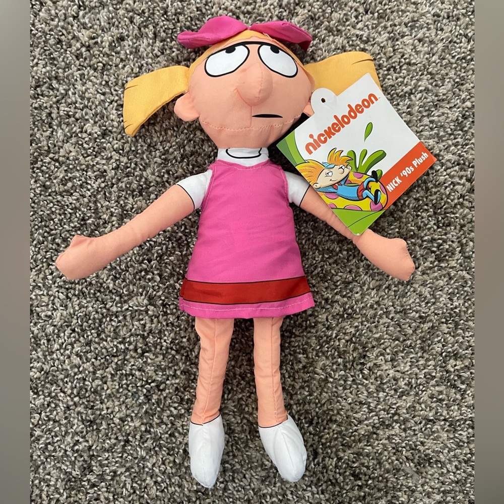 NWT Hey Arnold 12” Helga G Pataki Plush Doll Nickelodeon Nick 90’s Series 3